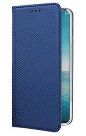 Кожен калъф тефтер и стойка Magnetic FLEXI Book Style за Nokia 3.4 син 
